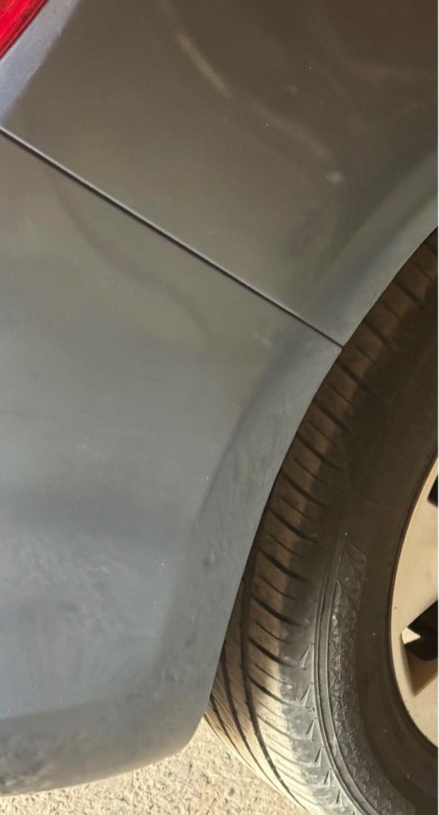 Bumper corner scratch repair – after