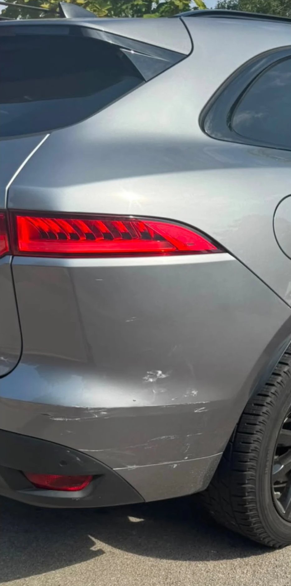 Rear bumper scuffs & scratches – before